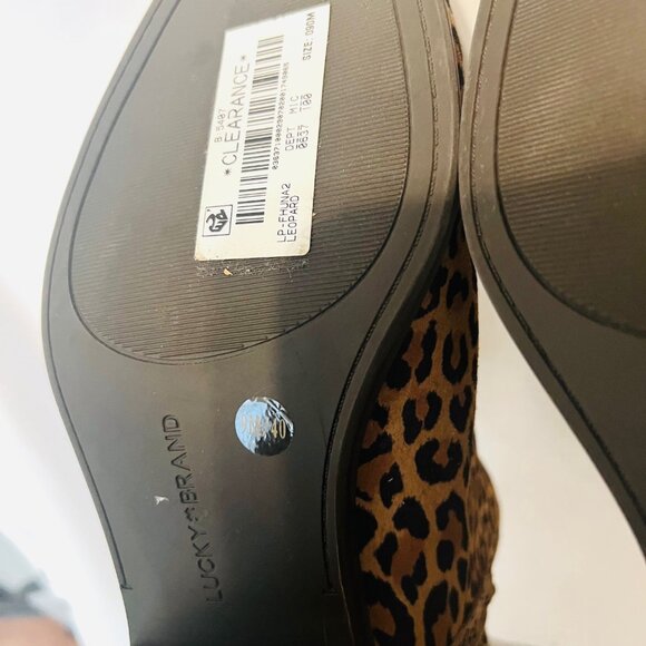 Lucky Brand-NWT-Leopard Print 2" Heels Women's Size 9 Leather Ankle Boots-Comfy - Picture 13 of 15